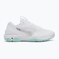 Buty do piłki ręcznej damskie Mizuno Wave Stealth 6 white/blue tint 2