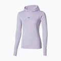 Bluza do biegania damska Mizuno Active Warm Hooded icelandic blue