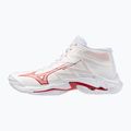 Buty do siatkówki damskie Mizuno Wave Lightning Elite Mid white/rose elegance/lava falls