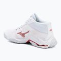 Buty do siatkówki damskie Mizuno Wave Lightning Elite Mid white/rose elegance/lava falls 3