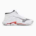 Buty do siatkówki Mizuno Wave Lightning Elite Mid white/black/fiery red 2