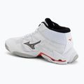 Buty do siatkówki Mizuno Wave Lightning Elite Mid white/black/fiery red 3