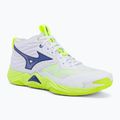 Buty do siatkówki Mizuno Wave Momentum Elite Mid white/lightning yellow/dazzling blue