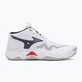 Buty do siatkówki Mizuno Wave Momentum Elite Mid white/black/fiery red 2