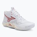 Buty do siatkówki damskie  Mizuno Wave Momentum Elite Mid white/rose elegance/lava falls