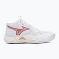 Buty do siatkówki damskie  Mizuno Wave Momentum Elite Mid white/rose elegance/lava falls 2