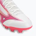 Buty piłkarskie dziecięce Mizuno Alfa III Select Jr FG white/fuchsia purple 7