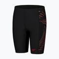 Jammery pływackie dziecięce Speedo Plastisol Placement Jammer black/fed red/dapple grey 4