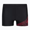 Bokserki kąpielowe męskie Speedo Medley Logo Aquashort black/fed red