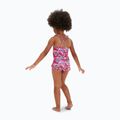 Strój pływacki jednoczęściowy dziecięcy Speedo Learn To Swim Printed Frill Thinstrap cherry pink/sweet taro/hellium 4