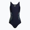 Strój pływacki jednoczęściowy dziecięcy Speedo Plastisol Placement Muscleback true navy/bondi blue
