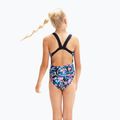 Strój pływacki jednoczęściowy dziecięcy Speedo Digital Allover Leaderback tr navy/black/flame blue 4