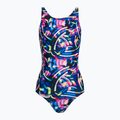 Strój pływacki jednoczęściowy dziecięcy Speedo Digital Allover Leaderback tr navy/black/flame blue