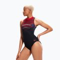 Strój pływacki jednoczęściowy damski Speedo Digital Placement Hydrasuit black/fed red/chroma blue 6
