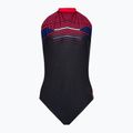 Strój pływacki jednoczęściowy damski Speedo Digital Placement Hydrasuit black/fed red/chroma blue