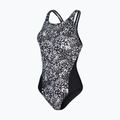 Strój pływacki jednoczęściowy damski Speedo Allover Digital Recordbreaker black/usa charcoal/shark grey/white 2
