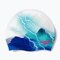 Czepek pływacki Speedo Digital Printed thunderbolt white/blue 3