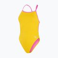 Strój pływacki jednoczęściowy damski Speedo Solid Vback yellow/pink