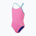 Strój pływacki jednoczęściowy dziecięcy Speedo Solid Lane Line Back pink/blue