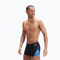 Bokserki pływackie męskie Speedo Allover Digital V-Cut Aquashort black/blue 8