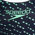 Strój pływacki jednoczęściowy damski Speedo Medley Logo Medalist navy/green 3