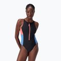 Strój  pływacki jednoczęściowy damski Speedo Zip Colorblock anthracite