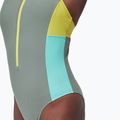 Strój pływacki jednoczęściowy damski Speedo Zip Colorblock soft olive 4
