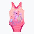 Strój pływacki jednoczęściowy dziecięcy Speedo Digital Printed bloominous pink/cupid coral