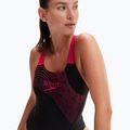 Strój pływacki jednoczęściowy Speedo Medley Logo Medalist black/electric pink 8