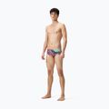 Bokserki pływackie męskie Speedo Club Training Allover Brief 13.5 cm black/matcha green/siren red 2