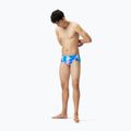 Bokserki pływackie męskie Speedo Club Training Allover Brief 13.5 cm punch blue/kiki pink 2