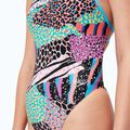 Strój pływacki jednoczęściowy Speedo Allover Digital Tie Back black/matcha green/siren red 7