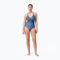 Strój pływacki jednoczęściowy damski Speedo Shaping Printed V Neck One Piece spruce blue/washed blue 6