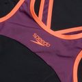 Strój pływacki jednoczęściowy Speedo High Neck Splice Cross Back black/plum dandy/siren red 3