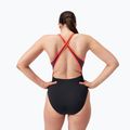 Strój pływacki jednoczęściowy Speedo High Neck Splice Cross Back black/plum dandy/siren red 7