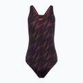 Strój pływacki jednoczęściowy Speedo HyperBoom Allover Medalist black/plum dandy/siren red