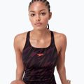 Strój pływacki jednoczęściowy damski Speedo HyperBoom Allover Medalist black/plum dandy/siren red 8