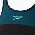 Strój pływacki jednoczęściowy damski Speedo High Neck Splice Cross Back dark teal 3