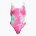 Strój pływacki jednoczęściowy damski Speedo Flu3nte Printed Convertible coral sands