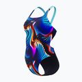 Strój pływacki jednoczęściowy damski Speedo Allover Digital Leaderback lava blur/speedo black 3
