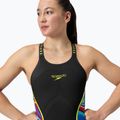 Strój startowy damski Speedo Fastskin LZR Pure Intent 2.0 Closedback Kneeskin black/molten blur/hyper yellow/mainline 6