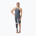 Strój startowy damski Speedo Fastskin LZR Pure Valor 2.0 Closedback Kneeskin grey lead/acadia blue/mainline 2