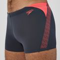 Bokserki pływackie męskie Speedo Hyper Boom Splice grey lead/neon coral 5