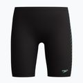 Jammery pływackie dziecięce Speedo Plastisol Placement Jammer black/alfalfa green