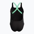 Strój pływacki jednoczęściowy dziecięcy Speedo Allover Pwerbackback black/alfalfa green 2