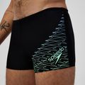 Bokserki pływackie męskie Speedo Medley Logo Aquashort black/alfalfa green 5