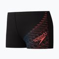 Bokserki pływackie dziecięce Speedo Medley Logo Aquashort anthracite/neon coral 3