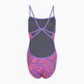 Strój pływacki jednoczęściowy damski Speedo FL Printed Web Back coral cluster/indigo glow 2