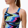 Strój pływacki jednoczęściowy damski Speedo FL Printed Leaderback ripple melody/lagoon blue 4