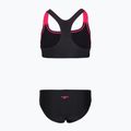 Strój kąpielowy dwuczęściowy dziecięcy Speedo Medley Logo Racerback 2pc anthracite/pink 2